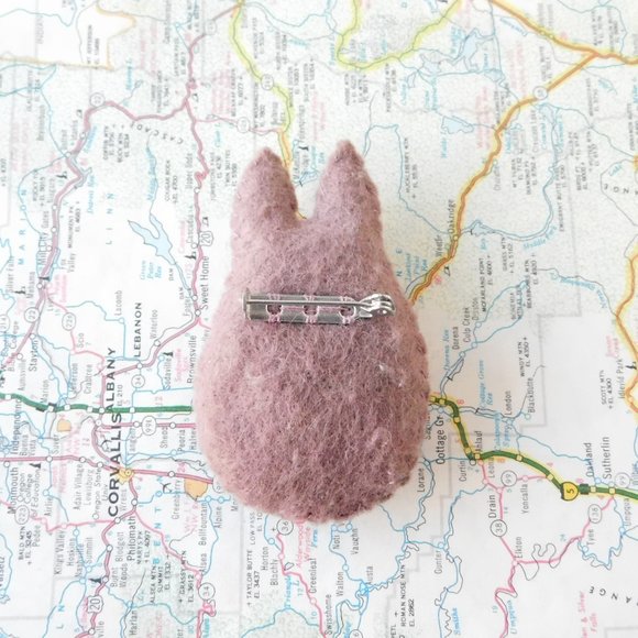 fun handmade OWL felt brooch - Picture 5 of 5